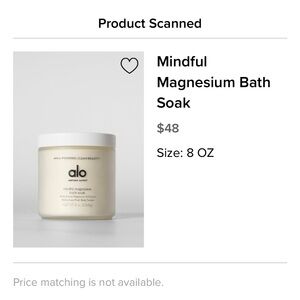 ALO Yoga Mindful Magnesium Bath Soak - Cream with White Lid